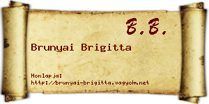 Brunyai Brigitta névjegykártya